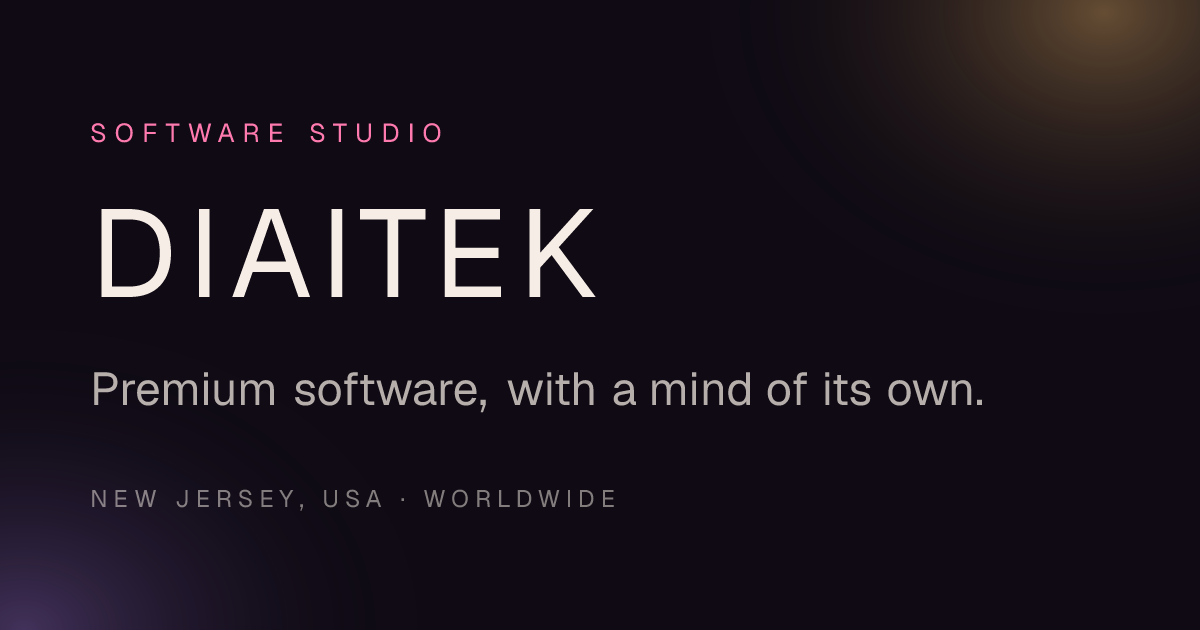 DIAITEK LLC | Premium Software Studio, Web, Mobile & AI Agents